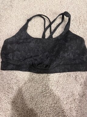 lululemon athletica Black Camo Strappy Sports Bra